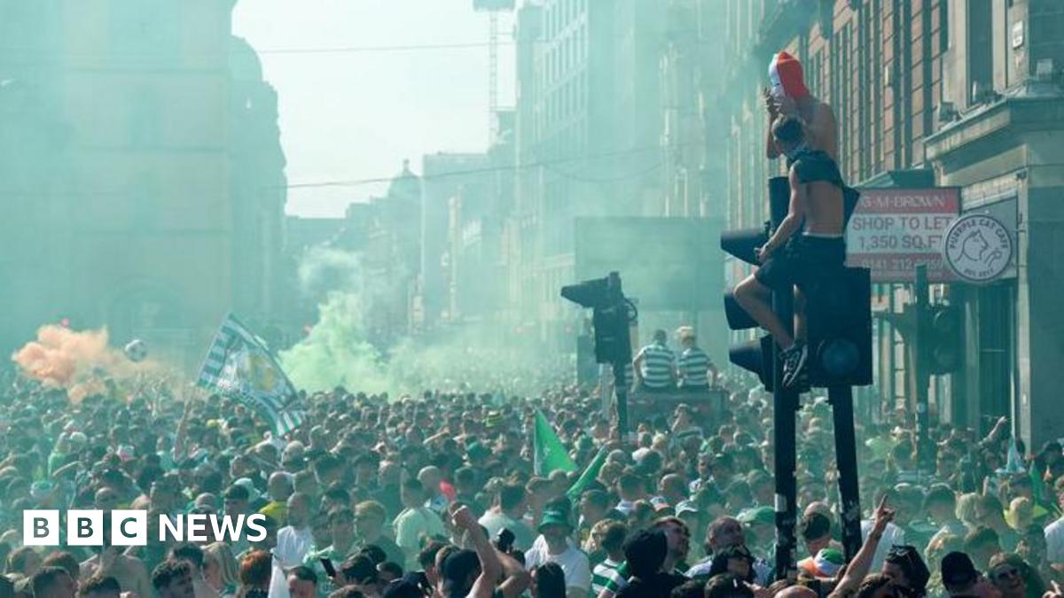 Police arrest 20 people after thousands attend Celtic title party